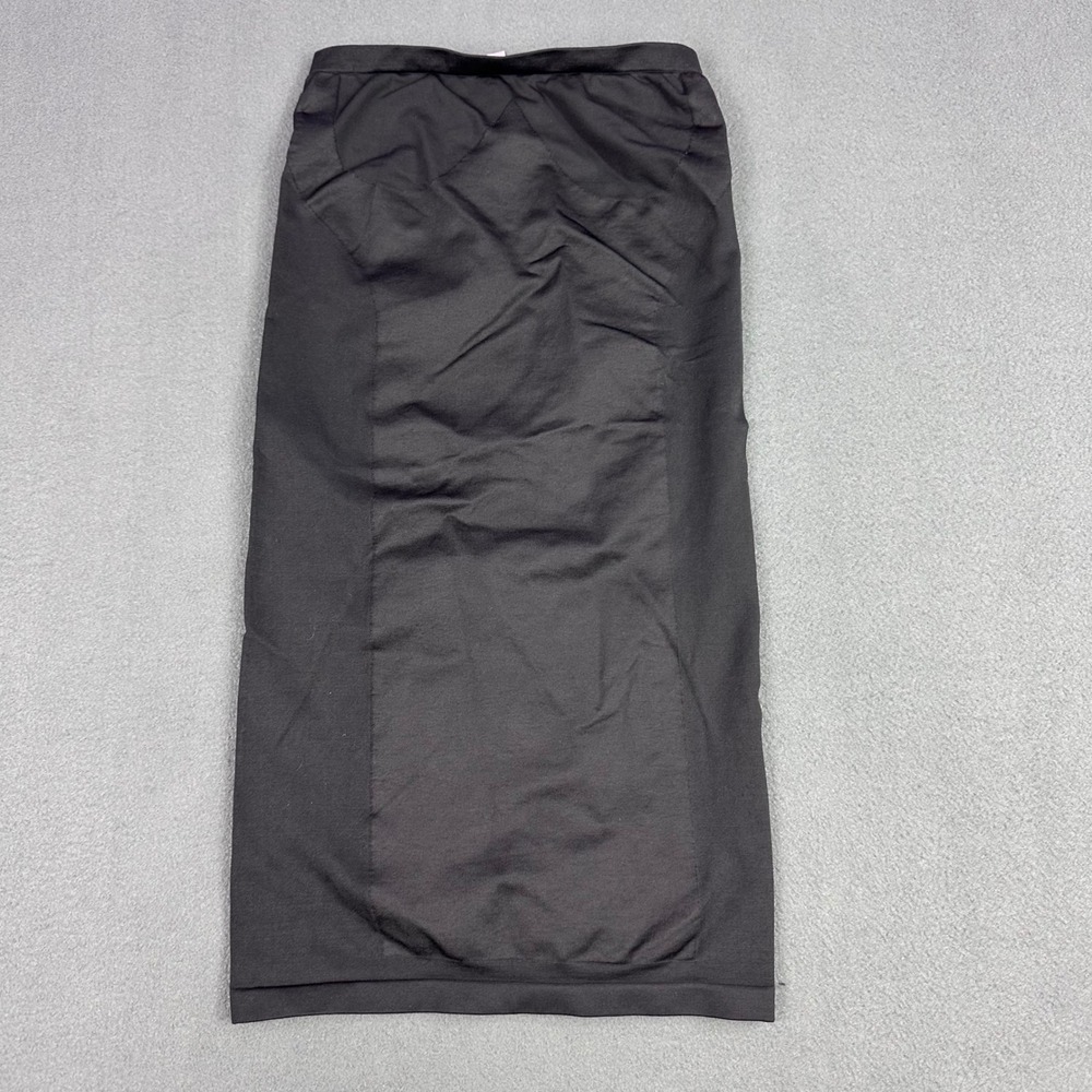 Victorias Secret Black Control Slip Skirt Medium Shapewear Midi Length 1077